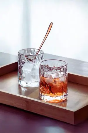 Set de 2 verres à whisky texturés 260ml - Élégance japonaise et raffinement