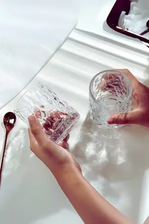 Verres à whisky japonais 260ml - Un design sculpté pour une dégustation raffinée