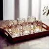 Set de 6 verres à whisky haut de gamme 260ml - Design sculpté japonais pour une dégustation élégante
