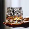 Verre à whisky design rotatif en cristal épais - Élégance nordique et raffinement