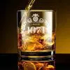 Verre à whisky vintage gravé édition limitée 1974, un design rétro et élégant.