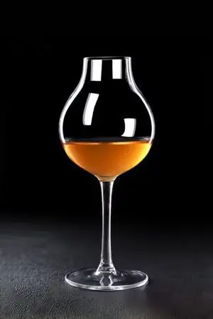 Verre tulipe pour dégustation de spiritueux au design élégant et fonctionnel.