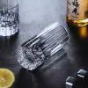 Verre à whisky long en cristal taillé 300ml – Élégance japonaise et détails sculptés pour une dégustation raffinée.