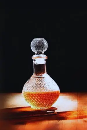 Mini carafe à whisky 500 ml et verre assorti, design Diamond Vintage, service à whisky sur table